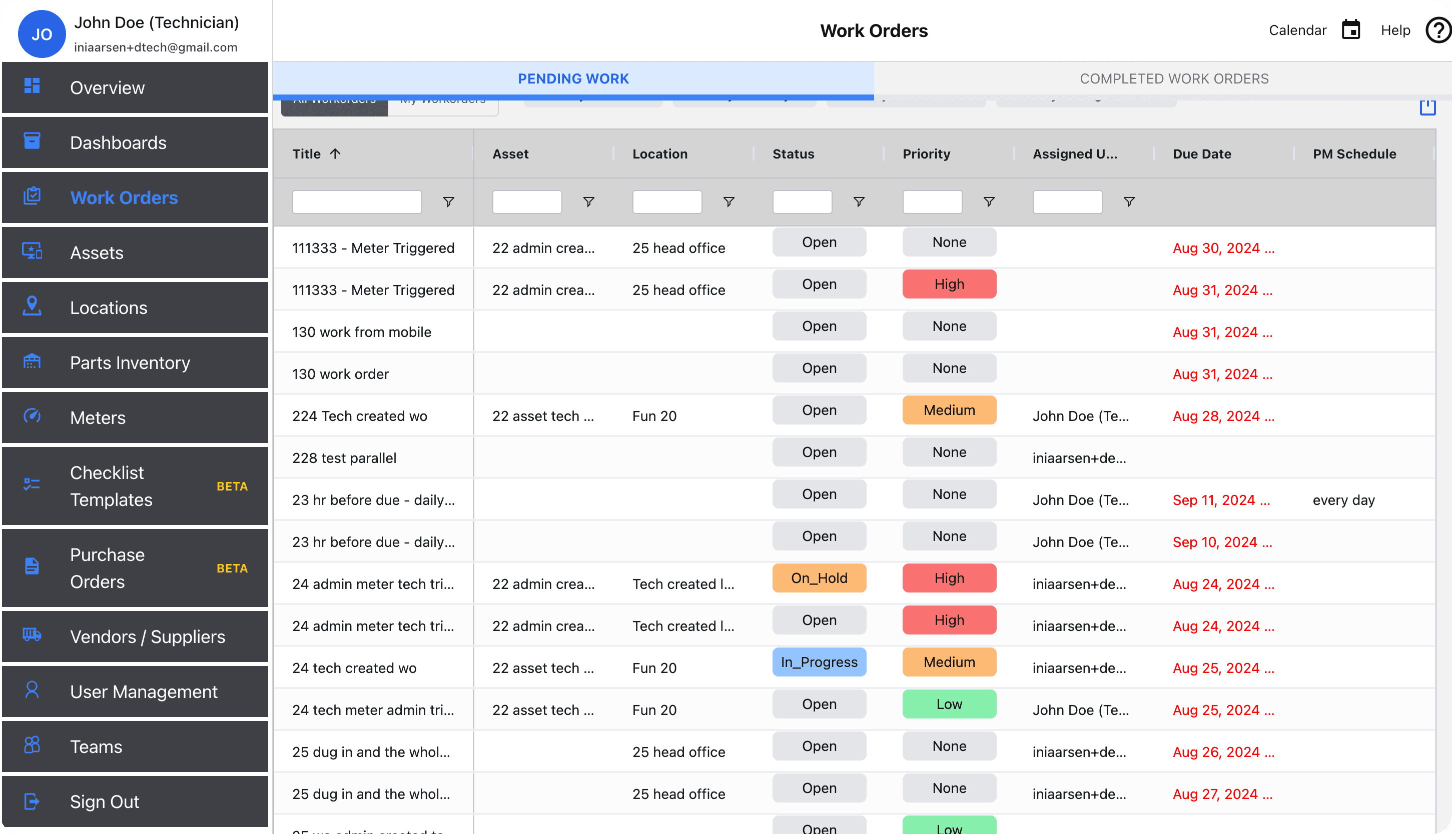 Manufacturing Maintenance Dashboard